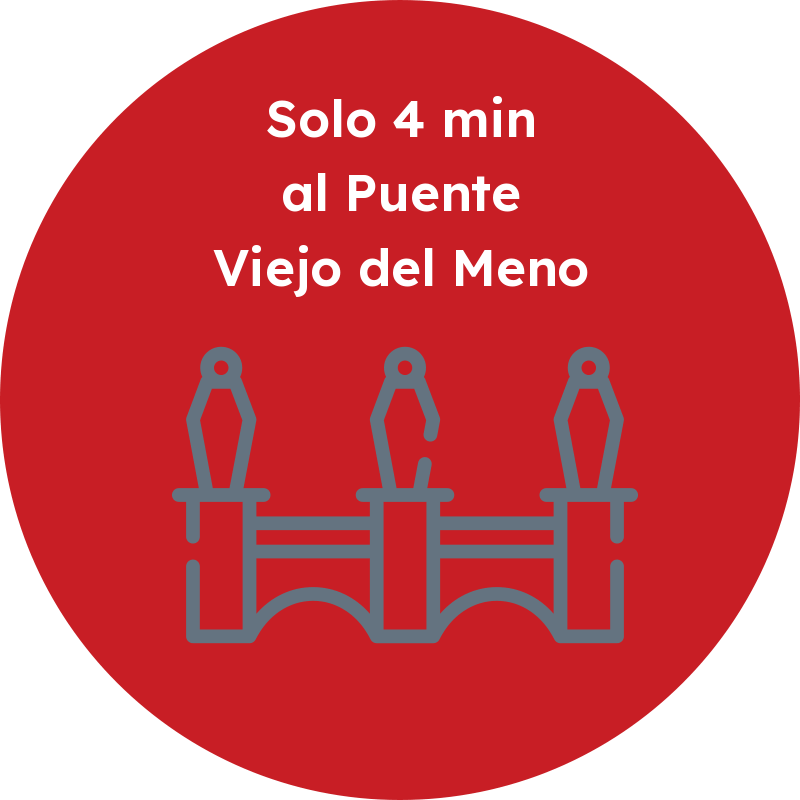 A solo 4 minutos a pie del Puente Viejo del Meno