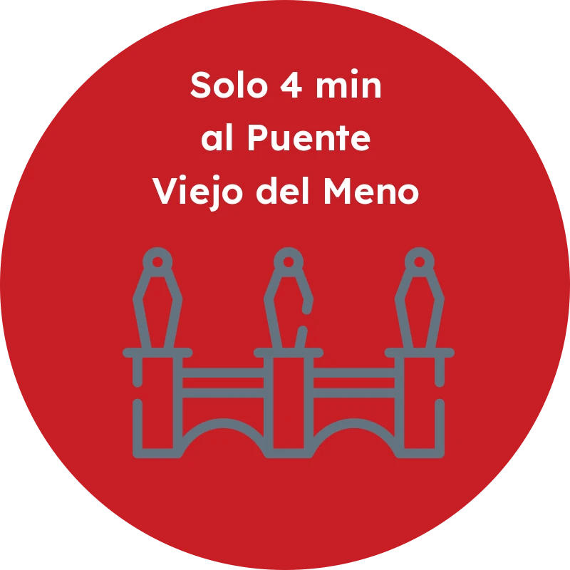 A solo 4 minutos a pie del Puente Viejo del Meno