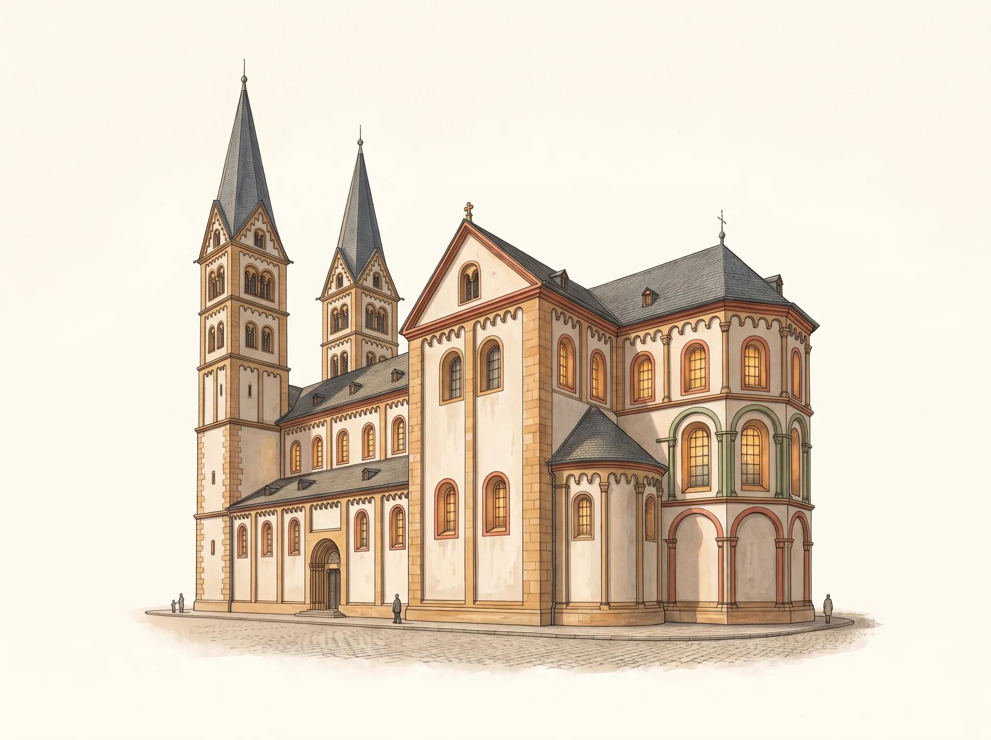 Illustration: Dom St. Kilian mit seinen Türmen